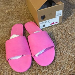 SOLD-J.Crew Sandals Slides Size 8 Pink -new